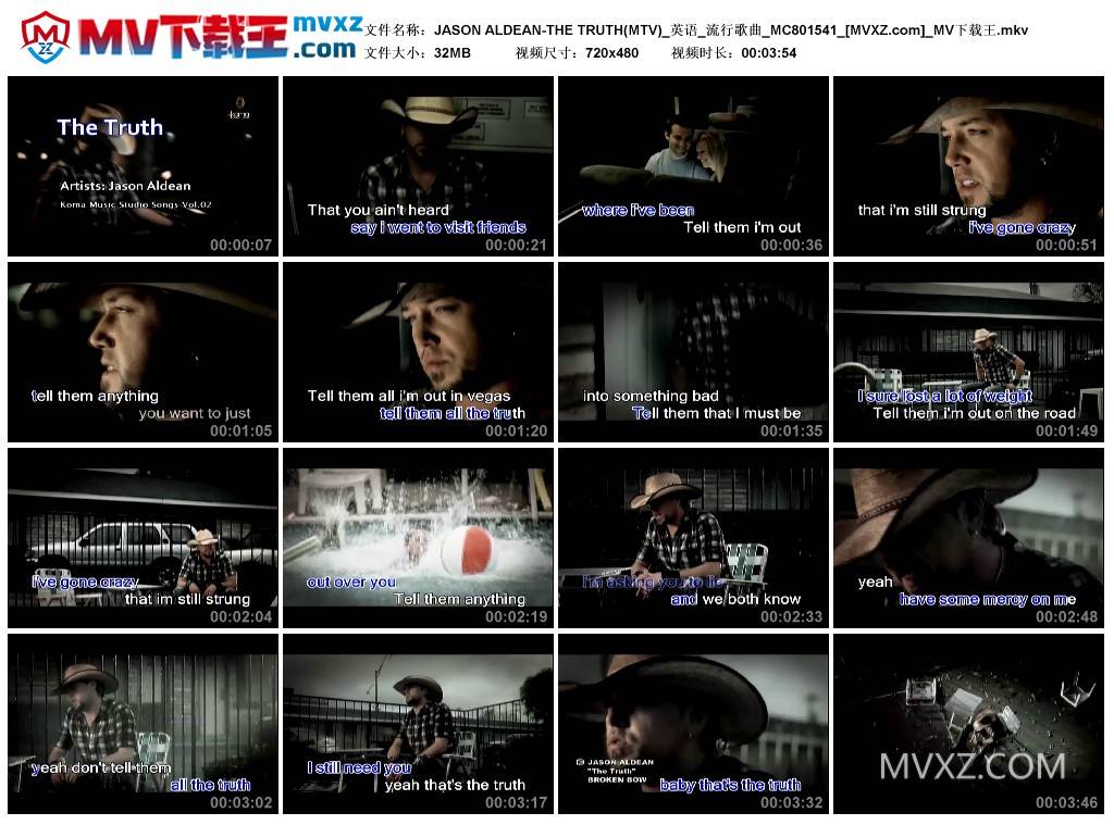 JASON ALDEAN-THE TRUTH(MTV)_英语_流行歌曲_MC801541